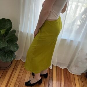 Free People lime green skirt
